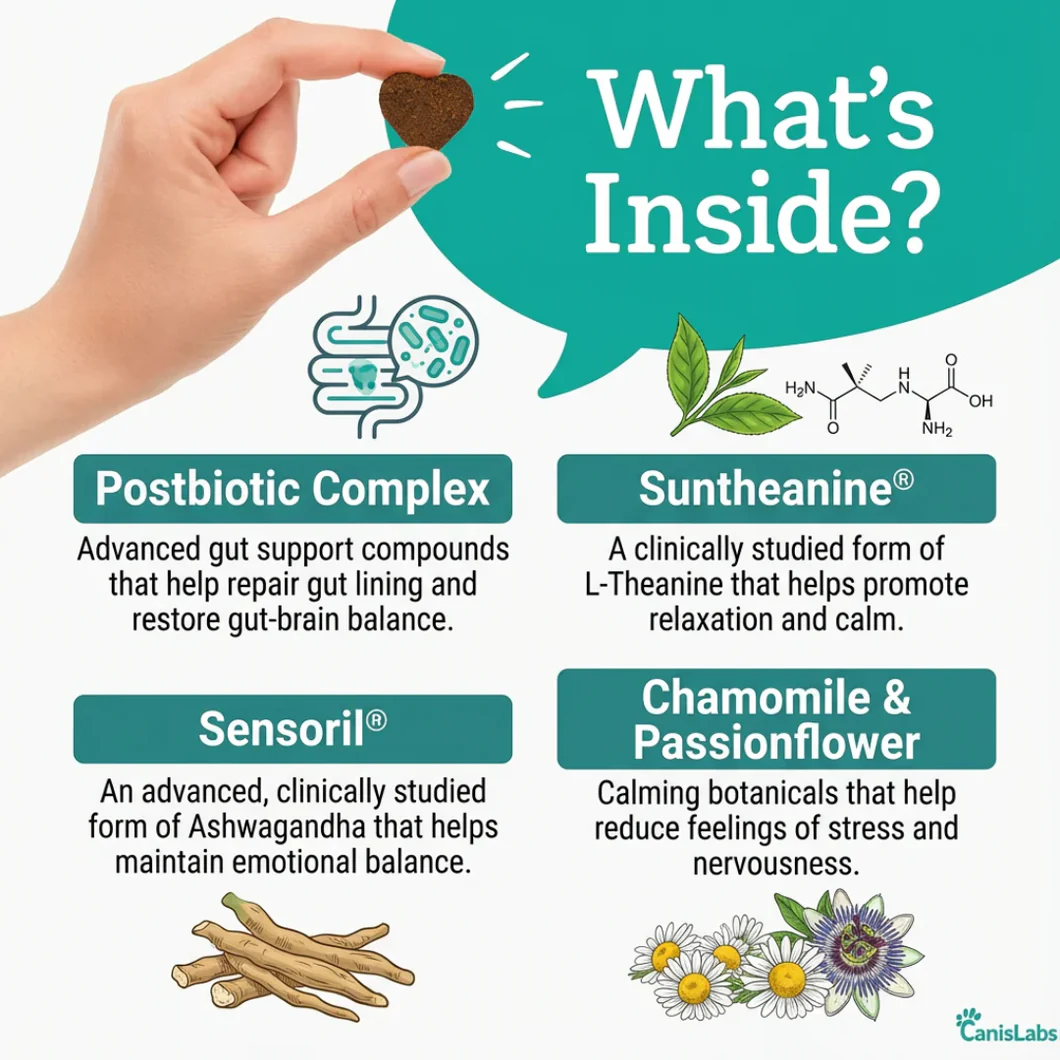 CanisLabs CalmAxis Daily Gut-First Rescue Calming Chews