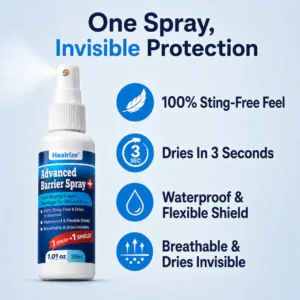 Healrize® Advanced Barrier Spray | Fast-Drying Liquid Bandage for Wound Care